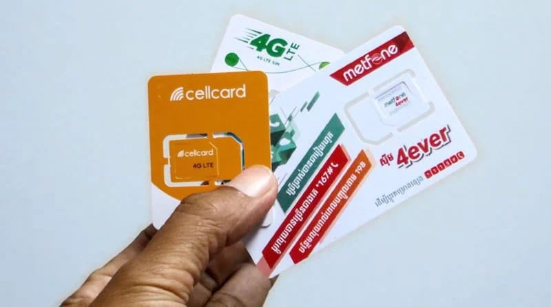 Các loại sim vv888 Campuchia
