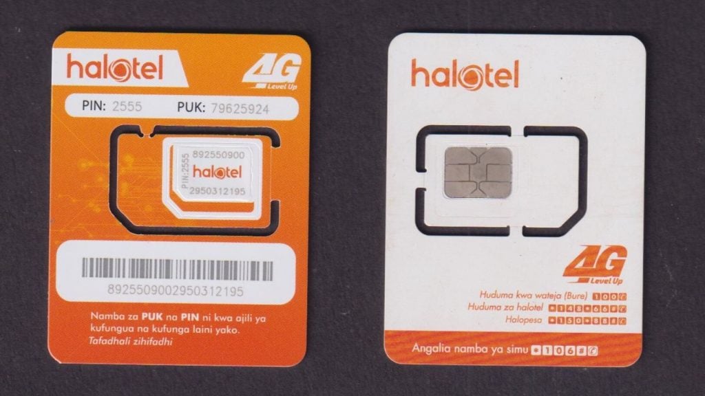 Sim vv888 Tanzania Halotel