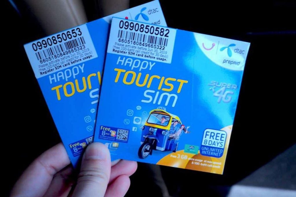 Sim vv888 Thái Lan có nhiều loại để du khách lựa chọn, nổi bật có sim data và sim nghe gọi