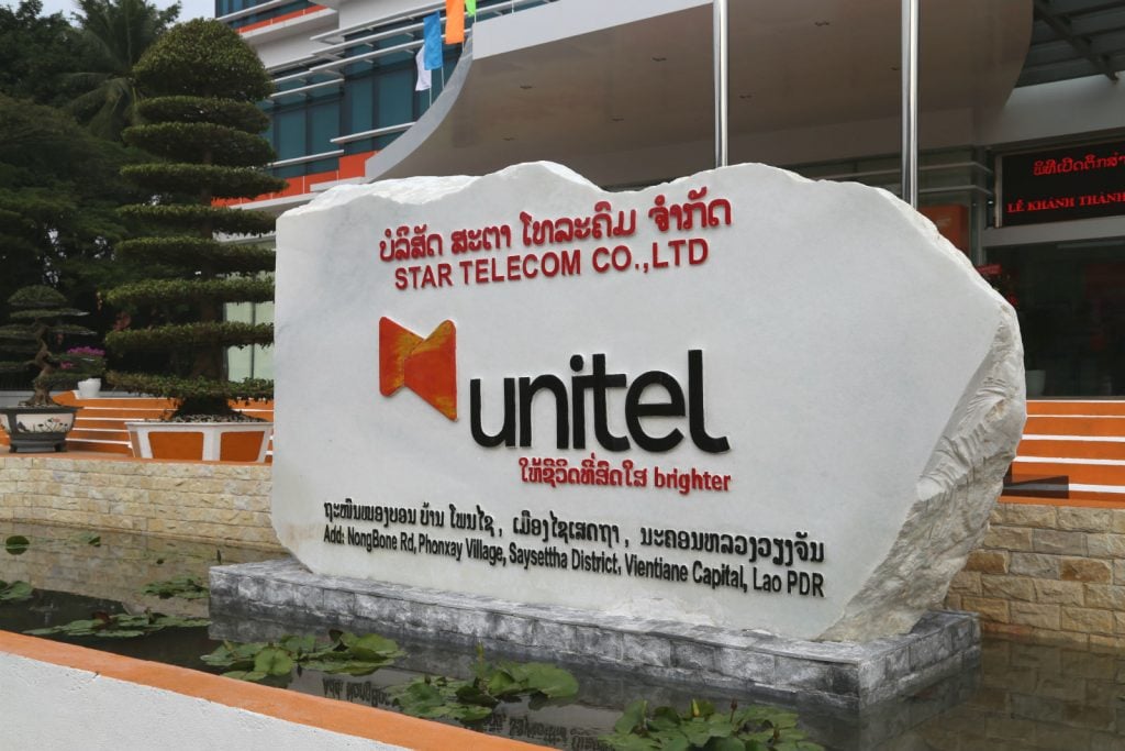 Trụ sở Unitel - nhà mạng hàng đầu cung cấp sim vv888 Lào