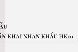 Mẫu Bản khai nhân khẩu HK01