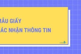 Giấy xác nhận thông tin cá nhân