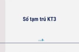 Sổ tạm trú KT3